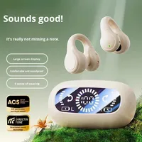 Nouveauté 2025 Écouteurs sans fil à conduction osseuse à clip d'oreille Contrôle intelligent du volume Non étanche Autonomie de la batterie inférieure à 3 heures