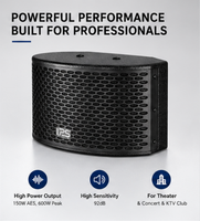 Haut-parleur coaxial passif de 6 pouces, 150 W RMS, sensibilité 92 dB, puissance de crête 4 600 W, système de haut-parleurs audio professionnel pour karaoké