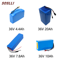 Batterie lithium-ion 36V 4.4Ah 7.5Ah 7.8Ah 8.8Ah 10Ah 14Ah, packs de batteries pour trottinettes électriques, batteries 24V 36V 48V