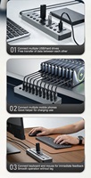 Hub USB de 10 Puertos con Interruptores Individuales, 5Gbps USB 3.0, Alimentación por CC 12V 4A, Aluminio, Plug and Play para Computadoras Windows, Mac y Linux