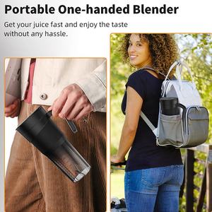 Frullatore Portatile 470ml Ricaricabile USB con 6 Lame Mini Spremiagrumi Manuale per Frullati di <span class=keywords><strong>Frutta</strong></span> con Cannuccia - Product Image 2