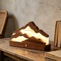 Lampes de table à piles, lampes décoratives rechargeables à commande tactile, lampe en bois LED, lumière acrylique personnalisée, veilleuse LED pour enfants pour la chambre à coucher