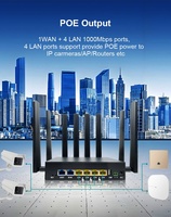Routeur CPE industriel AX3000Mbps WiFi6 5G avec installation sur rail DIN de sortie POE, capable d'alimenter des aps et des caméras sans fil