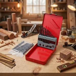 13-piece electric <b>drill</b> <b>bit</b> set - 4241 type high-speed steel twist <b>drill</b> - handy tool for home decoration and DIY metal and <b>wood</b> - Product Image 6