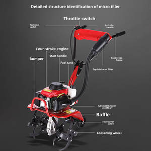 Mini motoculteur puissant à essence <span class=keywords><strong>4</strong></span> <span class=keywords><strong>temps</strong></span> avec poignée réglable pour un jardinage confortable et une culture efficace du sol, parfait - Product Image 6