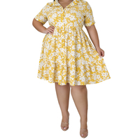 Robes Décontractées Imprimées à Manches Courtes pour Femmes, Robes Florales Amples et Grandes Tailles, Vente en Gros