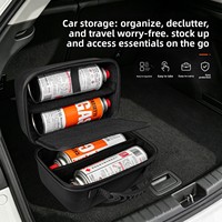 Sac de rangement pour réchaud de camping extérieur, bouteille de gaz/carburant, en EVA rigide, résistant aux chutes, isolé, noir, forme allongée