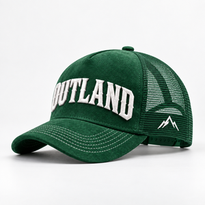 Casquette de baseball respirante en maille à 5 panneaux pour l'extérieur, personnalisable par les fabricants, avec logo brodé 3D, casquette trucker en daim - Product Image 1