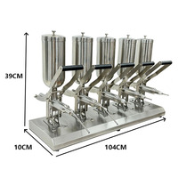 Machine à garnir de crème pour beignets, croissants et pâtisseries, professionnelle, 25L, manuelle, en acier inoxydable, machine à garnir de churros, cuisine