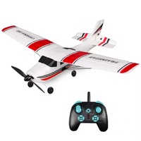 Couleur blanche 200 mètre distance de contrôle avant roulement 2.4G 3 canaux télécommande planeur avion avec lumière led