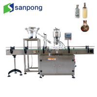 Machine de capsulage rotative entièrement automatique à tête unique |   Capsuleuse en aluminium pour bouteilles de spiritueux et d'huiles essentielles en verre