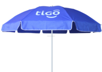 Parasol de plage en PVC rouge Cola, parapluie incassable à pointe en plastique