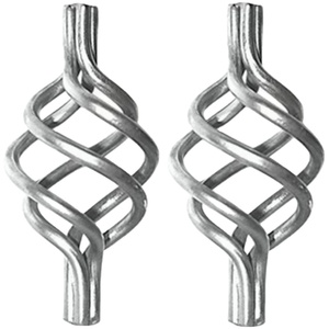 Cestas de hierro forjado cuadradas decorativas JYD de 16mm, diseño de 4 líneas para escaleras y puertas, <span class=keywords><strong>madera</strong></span> tratada a presión, <span class=keywords><strong>tipo</strong></span> Natural - Product Image 1