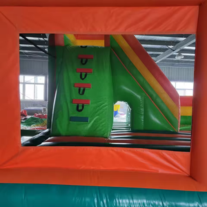 Château gonflable à thème palmiers Tiki Island avec toboggan, château de saut pour enfants pour <span class=keywords><strong>location</strong></span> événementielle - Product Image 2