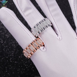 Anillos de Eternidad con Certificado GRA de Moissanita, Plata 925 Chapada en Oro, Engaste de Garra, Corte Baguette, Anillos de Boda de Lujo Unisex - Product Image 1