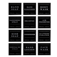 Étiquette autocollante personnalisée, étiquette de marque, marque, étiquette de shampooing, autocollant, idée de feuille cosmétique pour l'emballage de marque