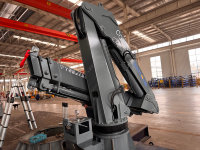 Grue à flèche articulée hydraulique certifiée BV 10T 15m avec boîte de vitesses et moteur pour plateforme offshore