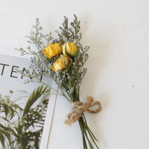 Ramo de Flores Secas, Mini Rosas y Paniculata, Ramo de Flores Secas Naturales Preservadas para Decoración del Hogar, Recuerdo de Boda, Regalo - Product Image 2