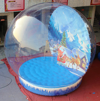 X'mas gonflable boule à neige dôme plein d'entrain gonflable rebond maison château publicité Photo stand gonflable Globe saut dôme