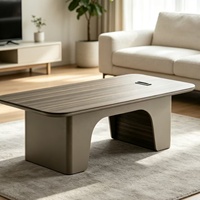 Table de bureau en panneau ISO E0 P2 avec revêtement en papier mélaminé nano, panneau de rangement pour câbles, pieds en bois de chêne, base cintrée