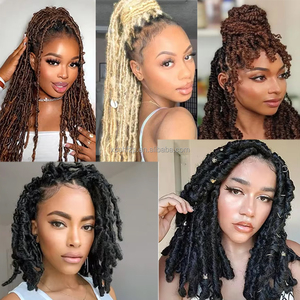 Extensions de tresses synthétiques Marley teintes chimiquement de 24 pouces, en fibre haute température pour femmes africaines, tresses torsadées afro kinky - Product Image 4