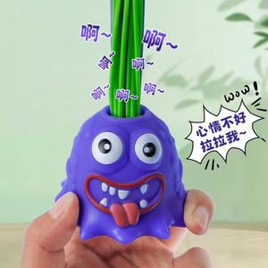 Jouet monstre hurlant coloré et amusant en silicone à cheveux extensibles pour enfants, très populaire sur TikTok - Product Image 2