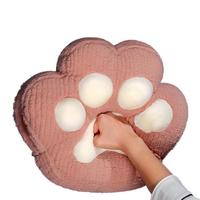 Coussin chauffe-mains en forme de patte de chat mignon, super doux et moelleux, en peluche rembourrée