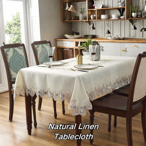 <span class=keywords><strong>Nappe</strong></span> de mariage brodée au design floral moderne Tissu en polyester de taille personnalisée pour les banquets en plein air - Product Image 4