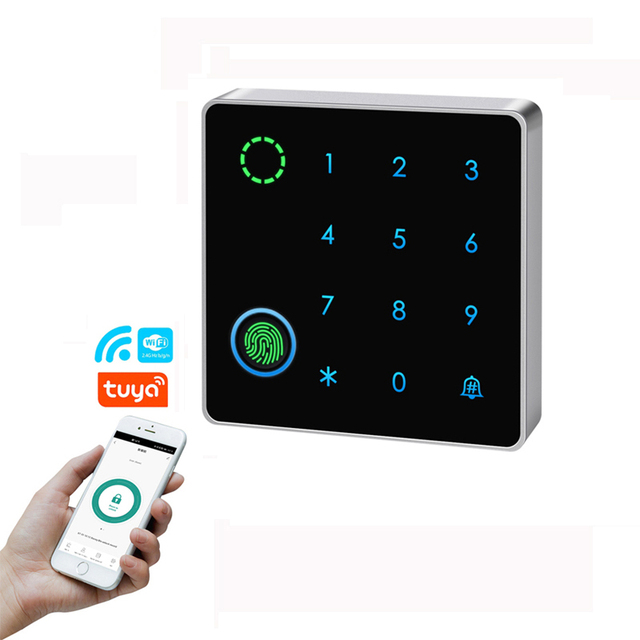 86x86mm Square Design Economic WiFi Access Control Fingerprint Reader