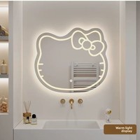 Espejo de pared con luz LED de diseño moderno, forma irregular para uso en salón, pantalla táctil inteligente para hoteles, peluquerías, fábrica