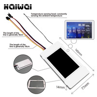 Tuya 12V 5A 60W calendrier numérique LED miroir grande Station météo Simple horloge inductive capteur tactile commutateurs connectivité WIFI