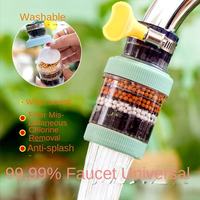 Filtre de robinet domestique amovible et lavable à six couches, filtre universel anti-éclaboussures pour économiseur d'eau de douche et robinet de cuisine