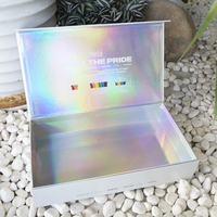 Boîte d'Emballage Holographique Magnétique Personnalisée pour Cosmétiques, Cadeau en Carton