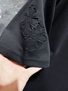 T-shirt da <span class=keywords><strong>Uomo</strong></span> con Ricamo Personalizzato, T-shirt Aderente con Collo Tondo, Abbigliamento Streetwear Estivo da <span class=keywords><strong>Uomo</strong></span>, Produttore di Abbigliamento - Product Image 2