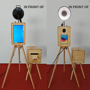 ตู้ถ่ายรูปวินเทจขนาด 18.5 นิ้ว แบบสอง<span class=keywords><strong>ด</strong></span>้าน ทำจากไม้ พร้อมหน้าจอสัมผัส สำหรับงานแต่งงาน งานเลี้ยงสังสรรค์ งานอีเว้นท์ธุรกิจ รองรับ iPad กล้อง และกล้อง SLR - Product Image 6