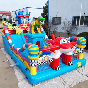 Castillo Inflable Comercial de Dinosaurios Superhéroes con Toboganes Dobles, Material de PVC, Capacidad <span class=keywords><strong>para</strong></span> 50 Personas, Cama Elástica <span class=keywords><strong>para</strong></span> Niños - Product Image 5