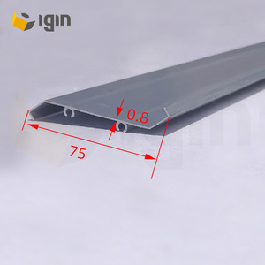 Lamelles en aluminium IGIN de 75 mm de largeur, à double crochet et double œillet, pour usage industriel et civil, avec surface anodisée par extrusion - Product Image 3