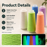 Fil Lumineux Écologique pour Broderie, Chapeaux, Pinces à Cheveux, Accessoires pour Enfants - Couleurs Personnalisables, Fil à Crocheter Luminescent en Stock