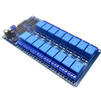 Modul Relay Frekuensi Tinggi & RF 16 Saluran dengan Optocoupler LM2596 Papan Kontrol Daya dalam 5V atau 12V