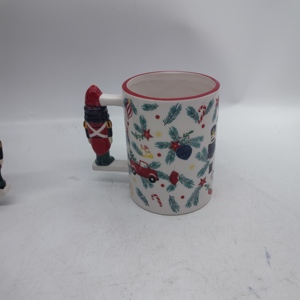 El boyalı noel fındıkkıran istiflenebilir seramik kahve kupalar kolu su bira çay süt hediyeler özelleştirilebilir Logo toptan - Product Image 3