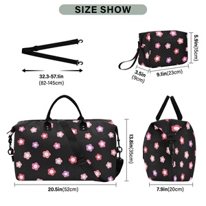 Wholesale Custom Hau Flower Palaka Promotional Duffel Bag Lightweight Suitcase Luggage Travel Tote Bags Toiletry Pouch Sets - Product Image 3