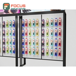 Présentoir à perruques moderne autoportant à plusieurs niveaux grande capacité pour magasin de perruques - Product Image 1