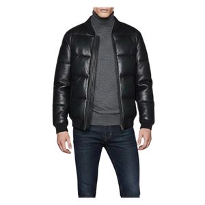 Chaqueta Premium de Piel de Oveja Negra para Hombre, Hecha a Mano, Edición de Invierno Ultra Cálida, Cierre Frontal con Herrajes YKK de Latón Antiguo - Product Image 1