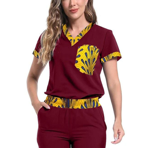 ชุดกำไลข้อเท้าขัดผมสำหรับผู้หญิงเครื่องแบบแพทย์พ<span class=keywords><strong>ย</strong></span>าบาลชุดเครื่องแบบโรงพยาบาลดีไซน์ผ้าขี้ผึ้งแอฟริ<span class=keywords><strong>ก</strong></span>า - Product Image 3