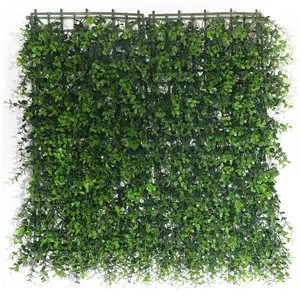 UV תאשור פו ירק מחצלות גידור מלאכותי פלסטיק סינטטי פנלים דשא קיר צמחים