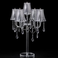 Nouveau Porte-bougie en acrylique, Décoration de mariage, Centre de table, Candelabre de table en forme de lampe, Décoration pour la maison, les fêtes et les événements