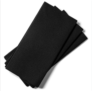Zwarte 1-laags Airlaid papieren servetten, 8-voudig, wegwerpbaar, cocktailtafel tissue, zakverpakking - Product Image 5