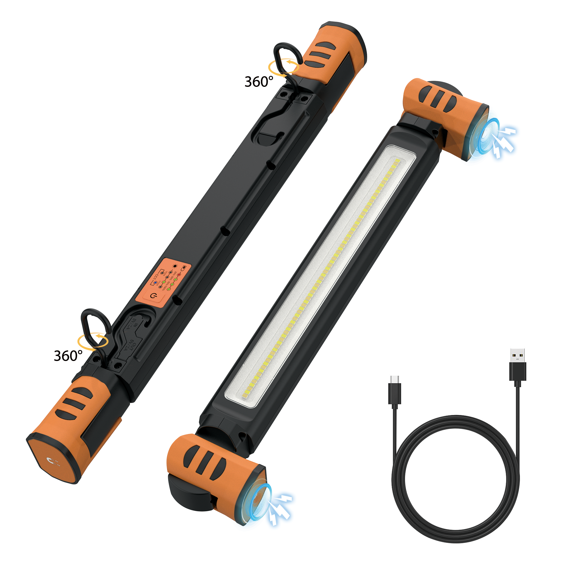 Customizable Work Light | 1200LM COB LED Magnetic Base 360° Swivel Repair Lamp