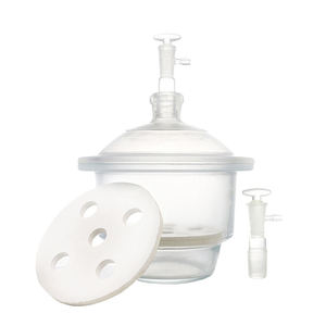 Clear Amber High Borosilicate <b>Glass</b> Drying <b>Dish</b> <b>With</b> Vacuum <b>Lid</b> Desiccator For Laboratory Use - Product Image 2