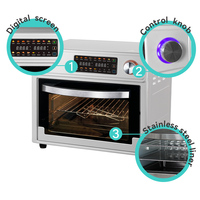 Link-Grand four à convection à écran LED numérique avec rôtissoire et déshydrateur Friteuse à air Four grille-pain